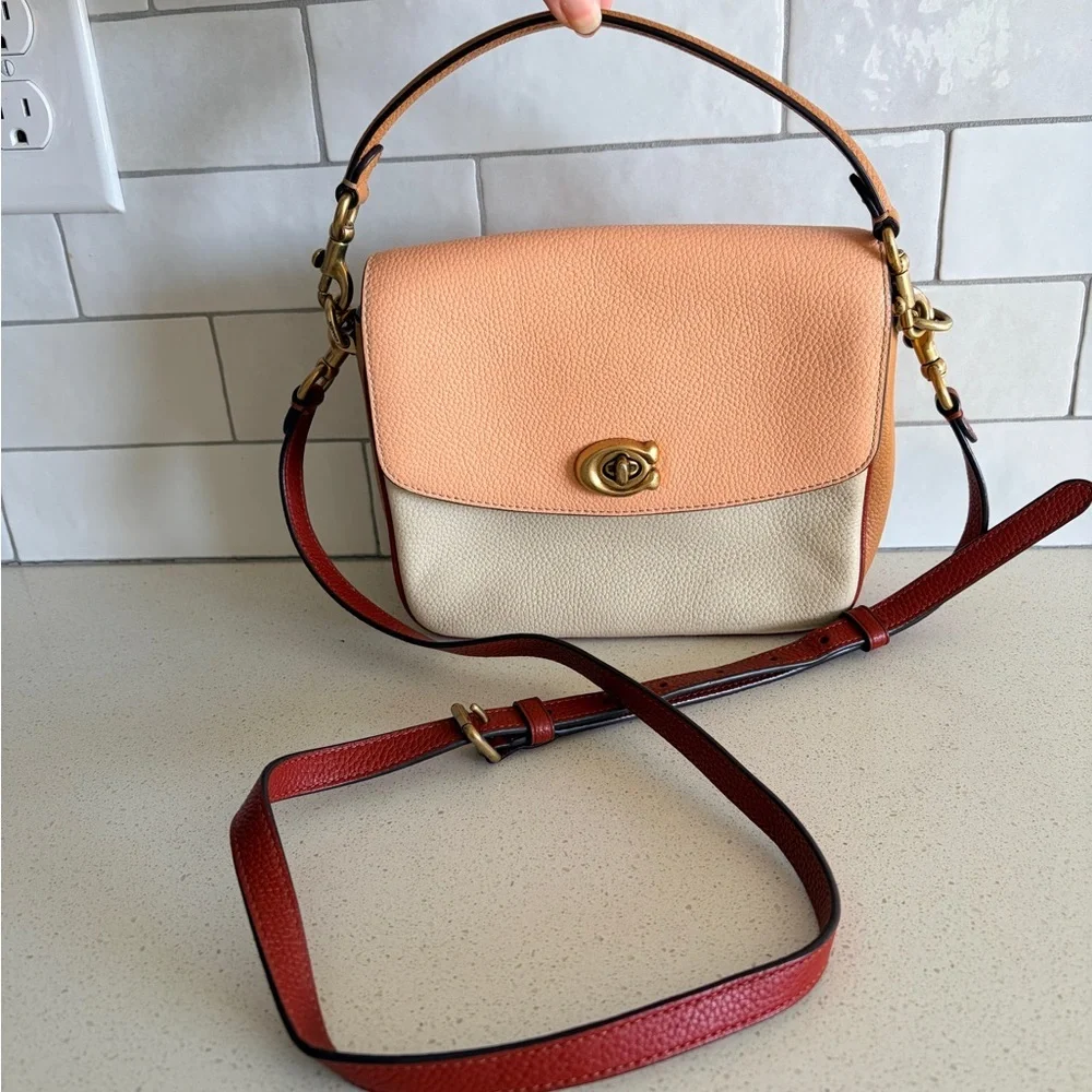Coach Cassie Crossbody Satchel In Colorblock Detail EUC